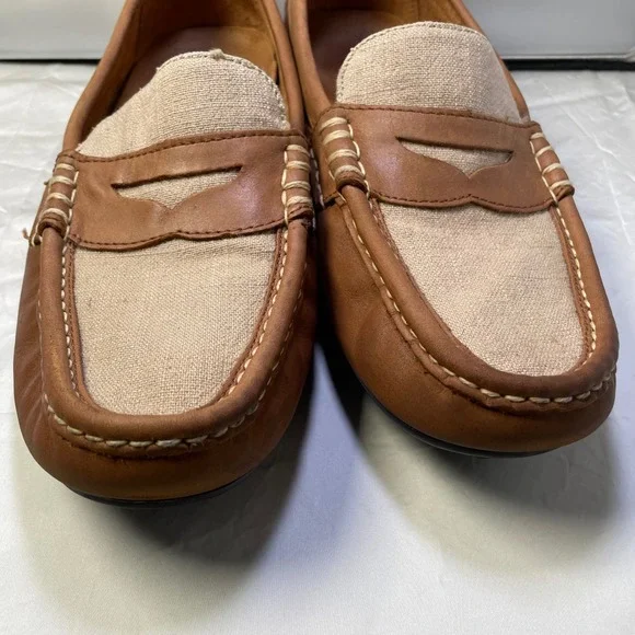 Polo Ralph Lauren Loafers Canvas Leather Driving Moccasins Shoes 10.5C - Picture 13 of 13